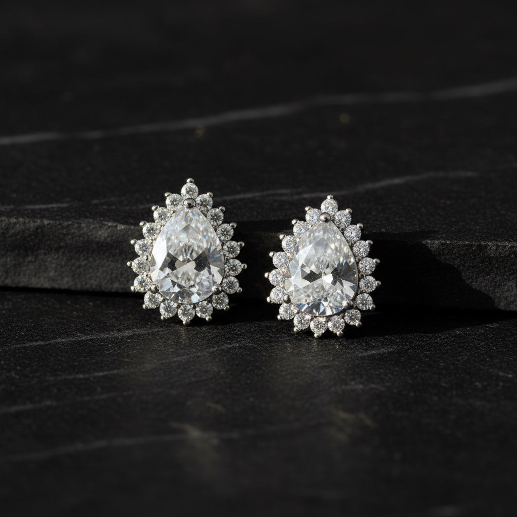 Damla Ice Cut Zircon Earrings