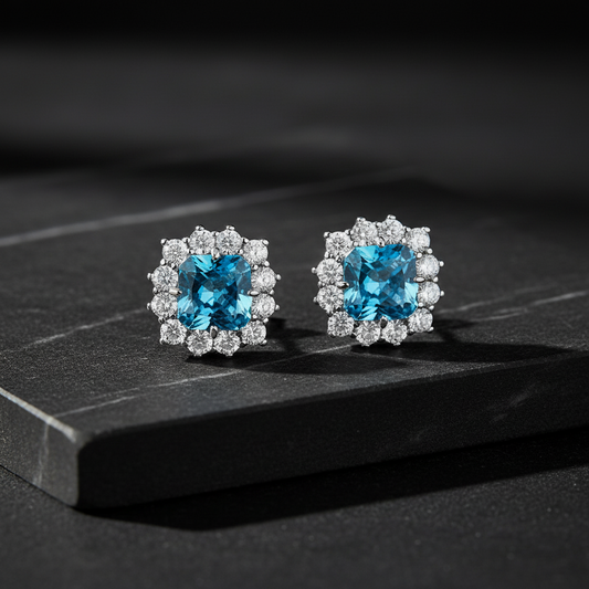 Aqua Blue Earrings