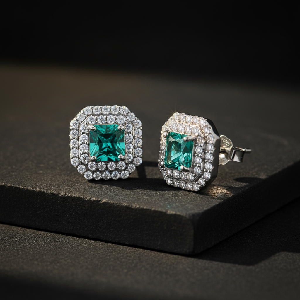 Ice Cut Zircon Earrings