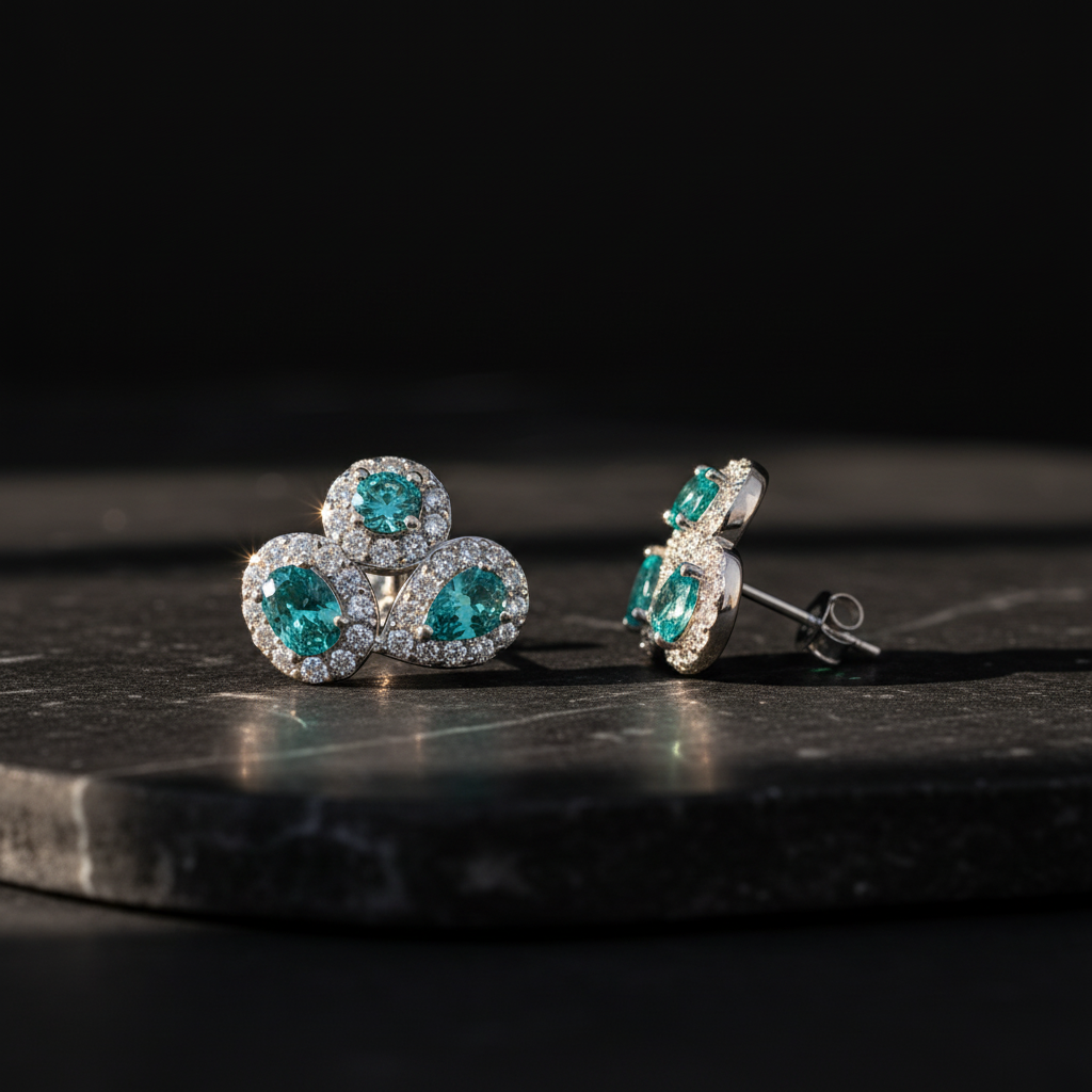 Damla Ice Cut Zircon Earrings