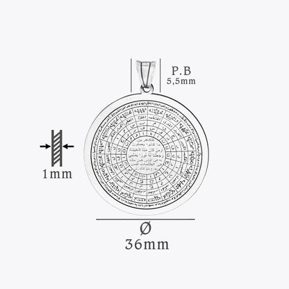 Cennetül Esma Yazılı Gümüş Kolye