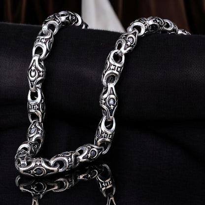 Travail à main 925 ensemble Silver Ayyildiz Motif Bracelet masculin