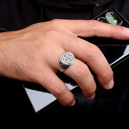 VARQ Kelt Motifli Erkek Yüzük – 925 Ayar Gümüş