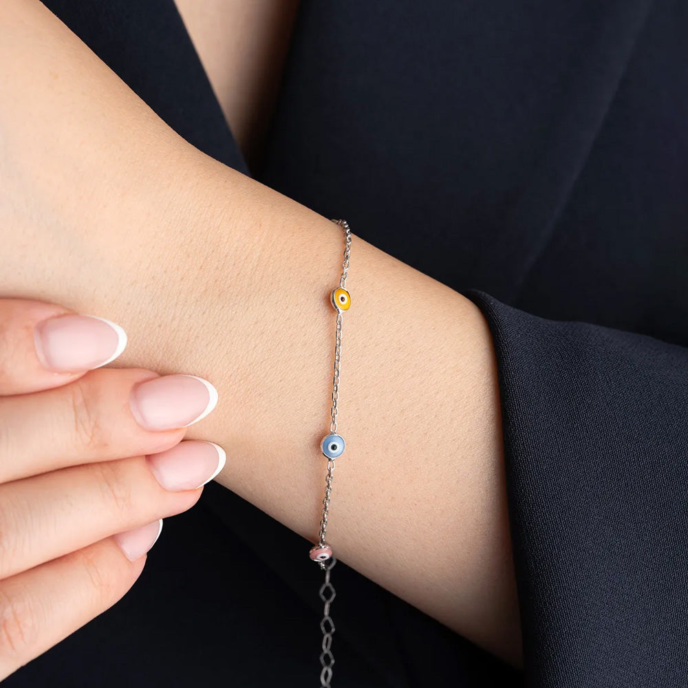 925 Sterling Silver Heart Bracelet with Zircon Stones – Trendy Design