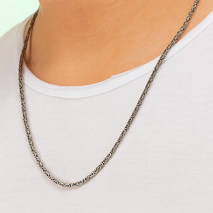 925 Ayar Gümüş Oval Kral Zincir (2 mm)