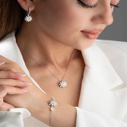 925 Sterling Silver Lotus Flower Set (Collier-Cup-Biletry)