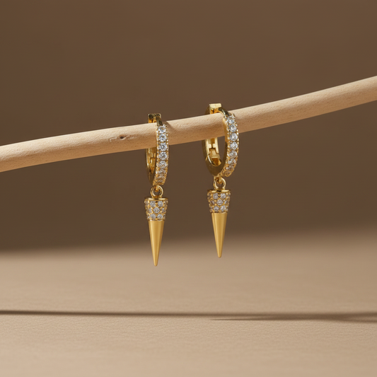 Golden Edge – 925 Ayar Gümüş Küpe