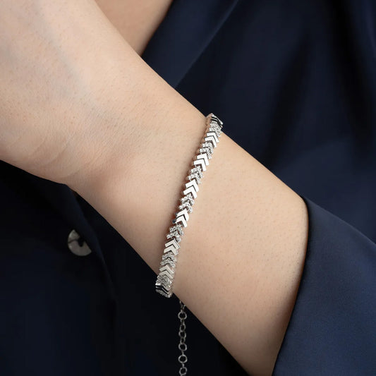 925 Sterling Silver Zircon Bracelet
