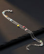 Dreifach-Ketten Armband mit buntem Nazar-Auge – 925er Silber