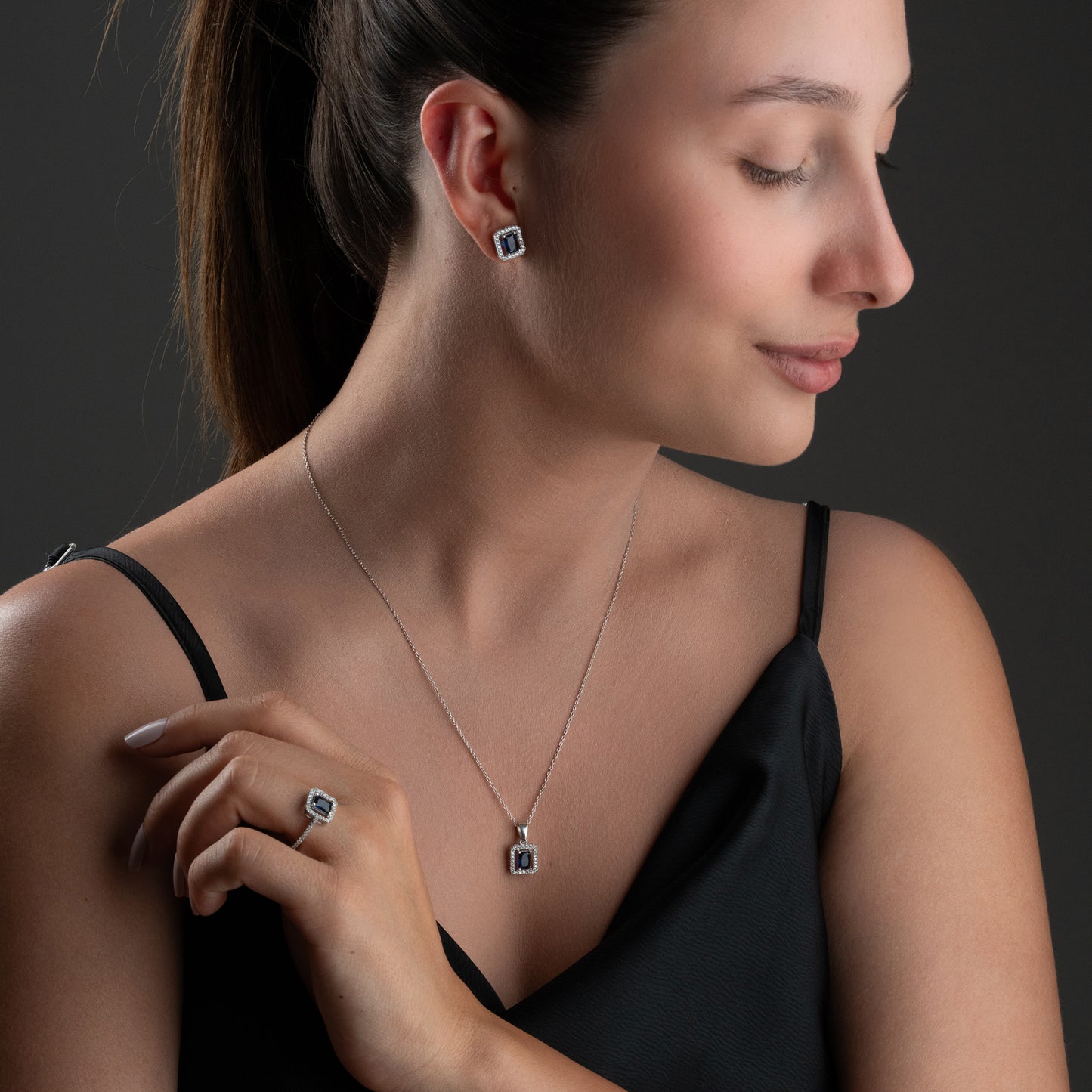 Blue Aura Parure Zircon Bleu | Argent 925