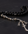 925 Ayar Gümüş Püsküllü Zülfikar Oniks Taşı Harfli Tesbih