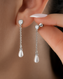 Tropfenohrringe aus 925er Silber mit Perlmutt