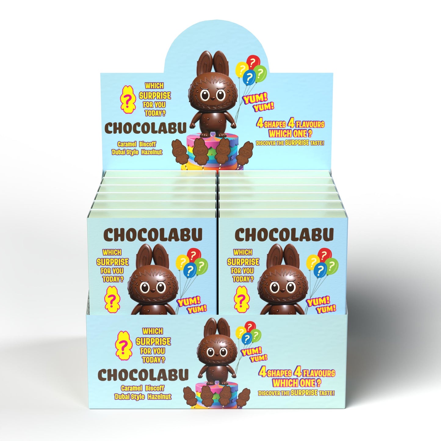 CHOCOLABU – Sürpriz Çikolata (4 Şekil • 4 Farklı Lezzet)