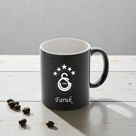 Personalized Black Porcelain Cup - Galatasaray
