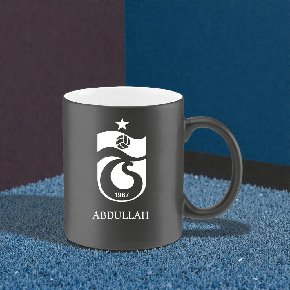 Personalized Black Porcelain Fans Cup