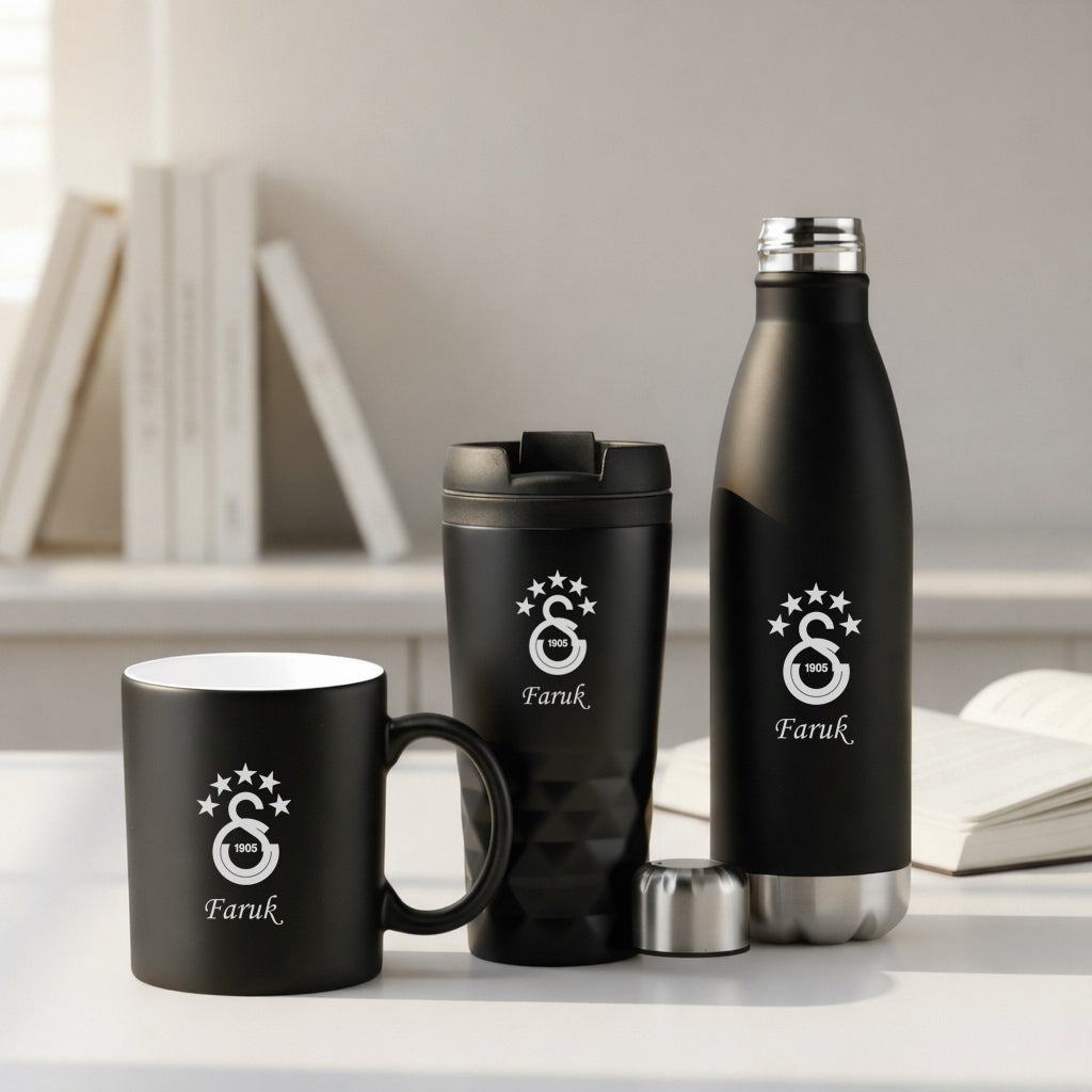 Ensemble de boissons RVS personnalisé nommé