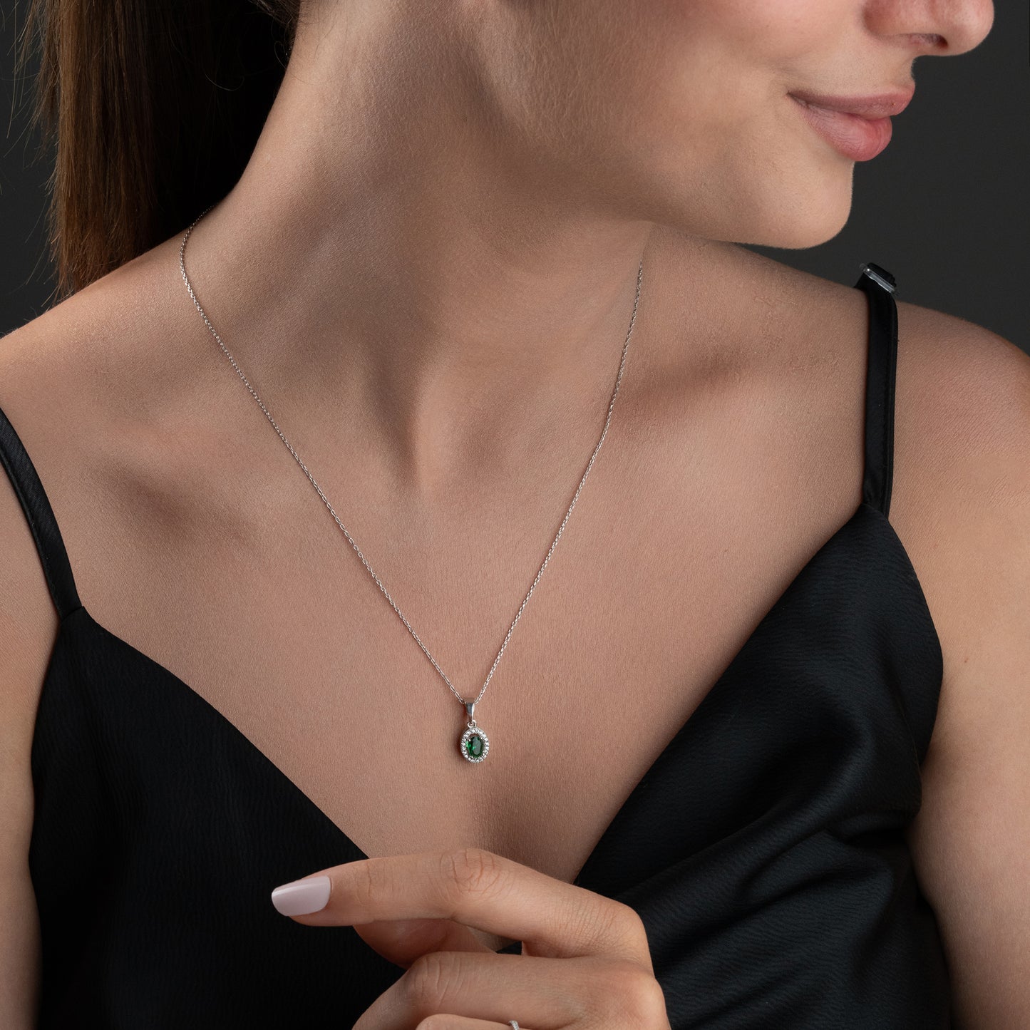 Emerald Aura Grünes Zirkonia Schmuckset | 925 Silber
