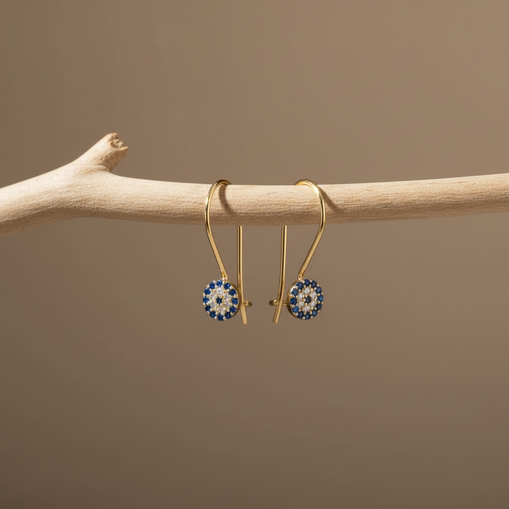 925 Ayar Gümüş Nazar Küpesi