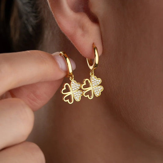 Yonca Küpe - 925 Ayar Gümüş