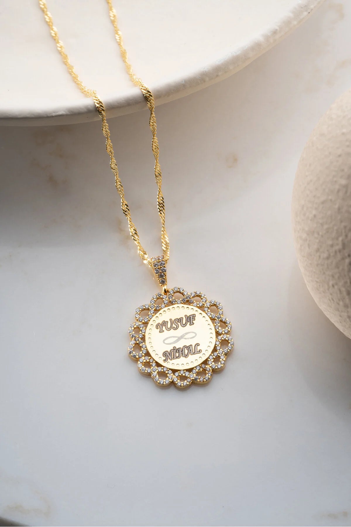 Sonsuzluklu İsimli Kolye - 925 Ayar Gümüş