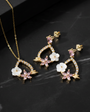Blossom Aurora Sedef & Pembe Taşlı Gümüş Set