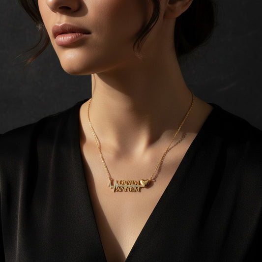 Collier Fête des Mères Maman Chérie avec Cœur et Battement