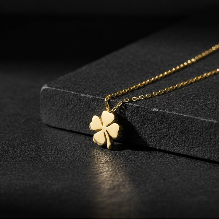 925 Ayar Gümüş Minimal Yonca Kolye