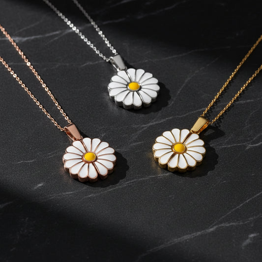 Personalisierte Gänseblümchen Namenskette