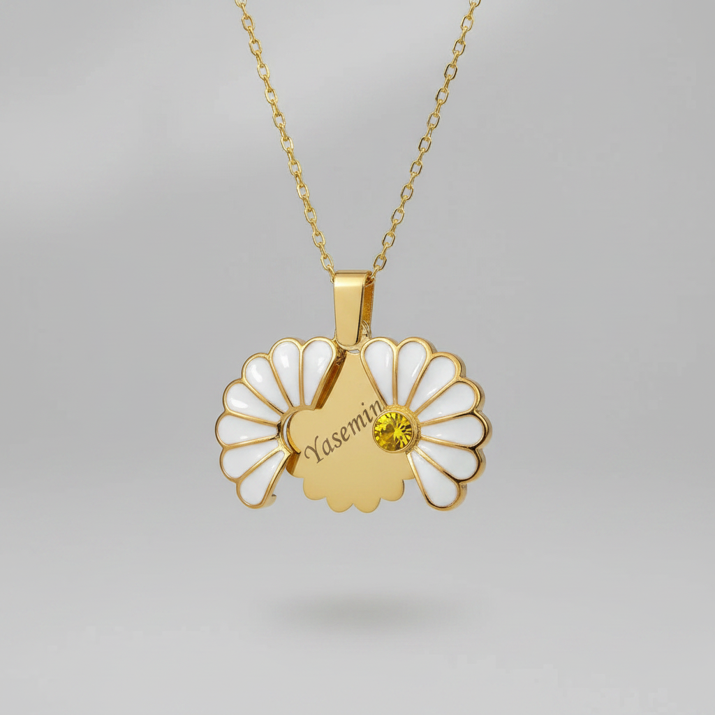 Personalized Daisy Name Necklace