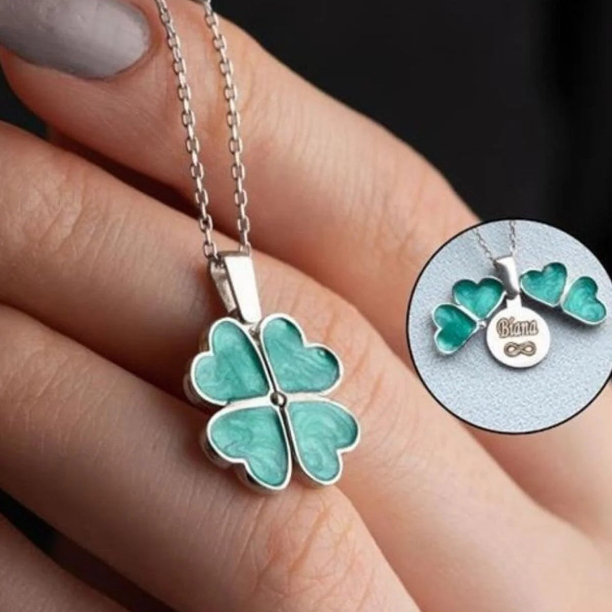 Collier Trèfle Personnalisé en Argent