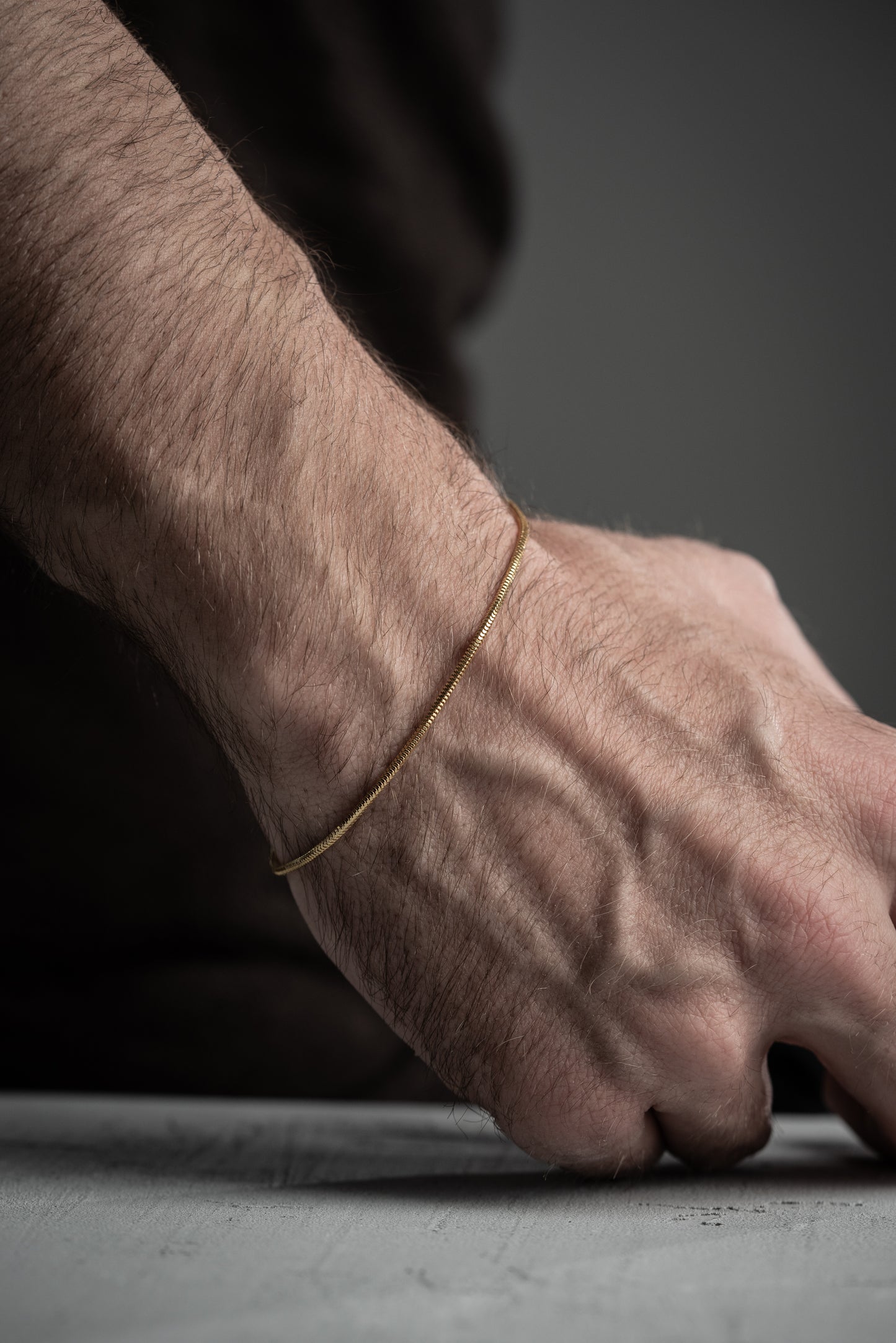 Auren Slim – Men's 925 Sterling Silver Bracelet with Gold Plating