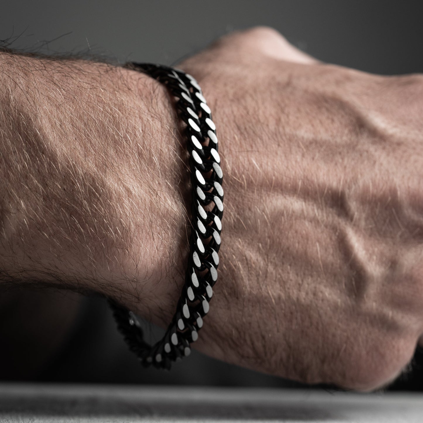 STEEL – Minimal Black Stainless Steel Bracelet for Men