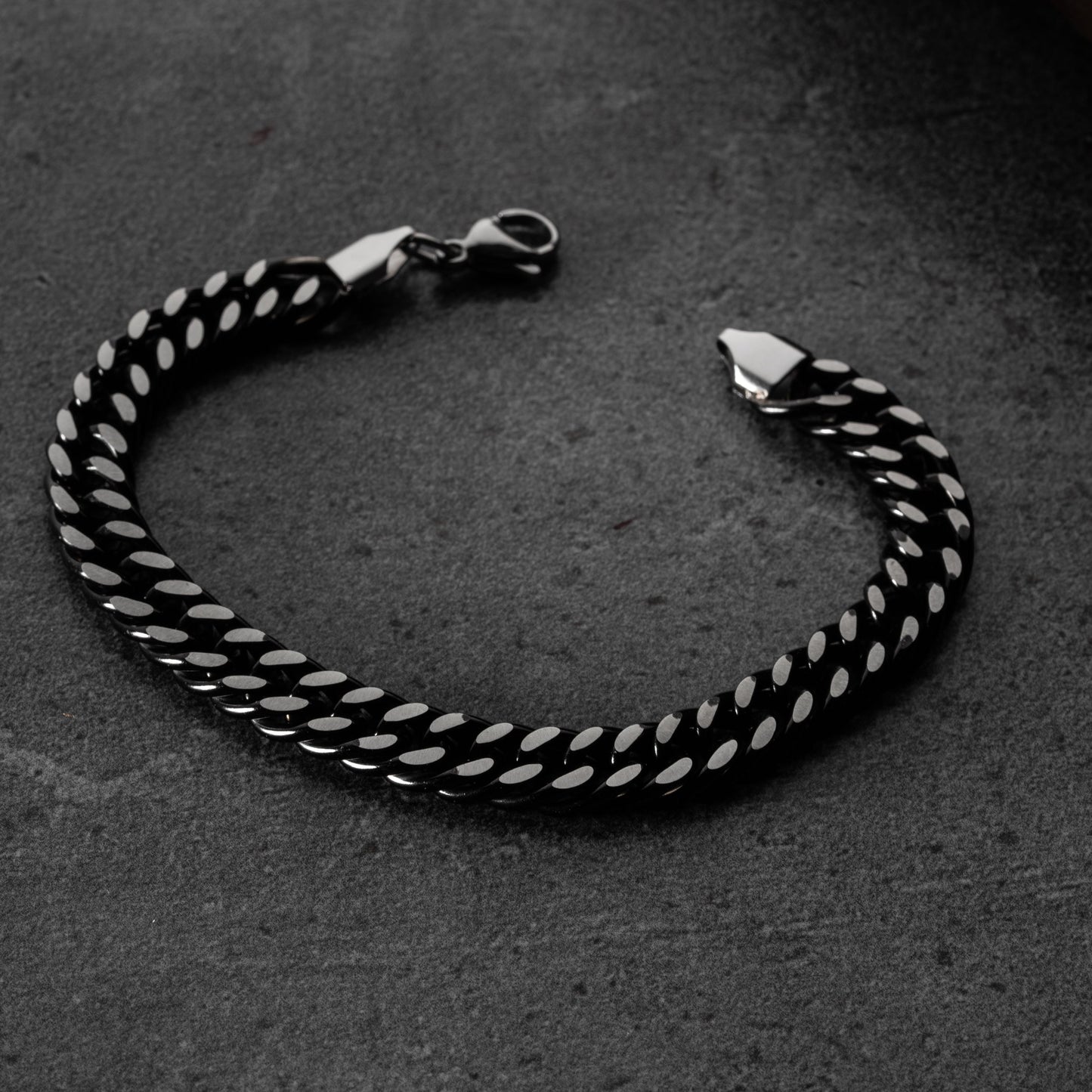STEEL – Minimal Black Stainless Steel Bracelet for Men