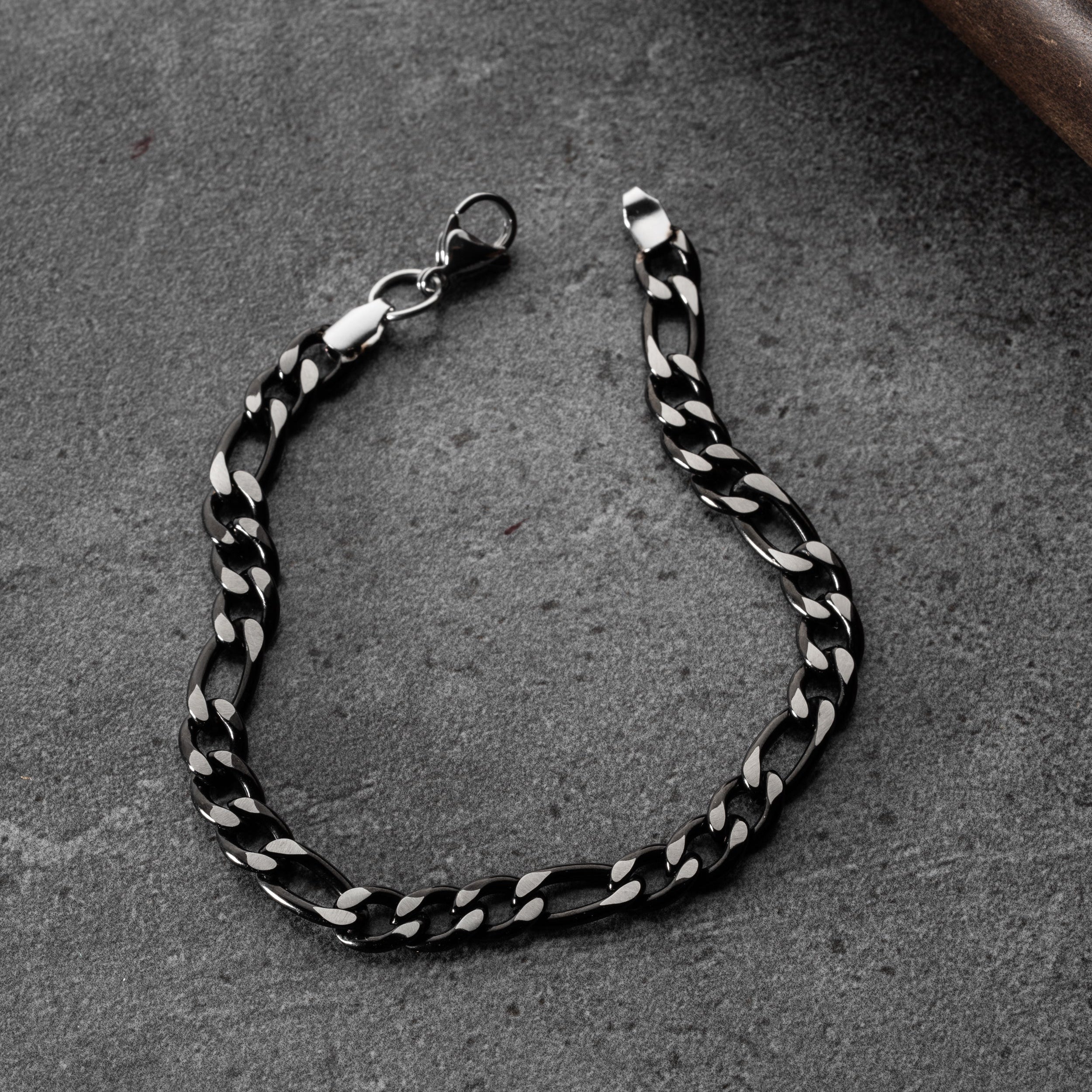 STEEL – Minimal Black Stainless Steel Bracelet for Men