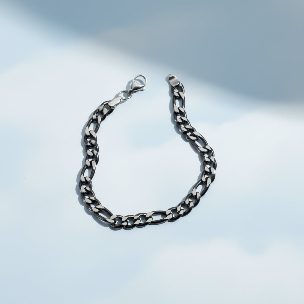 STEEL – Minimal Black Stainless Steel Bracelet for Men