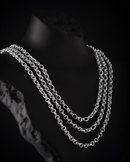 Kalın Bakla Zincir - 925 Ayar Gümüş