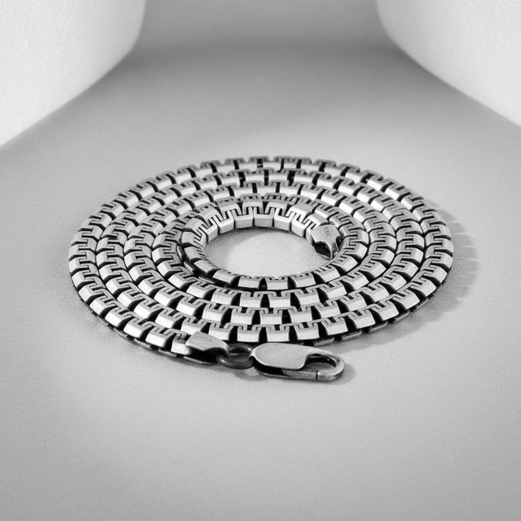 Halskette aus 925er Sterlingsilber für Herren (60 cm)