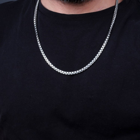 Halskette aus 925er Sterlingsilber für Herren (60 cm)