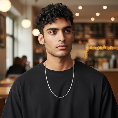 925 Ayar Gümüş Erkek Zincir Kolye (60cm)