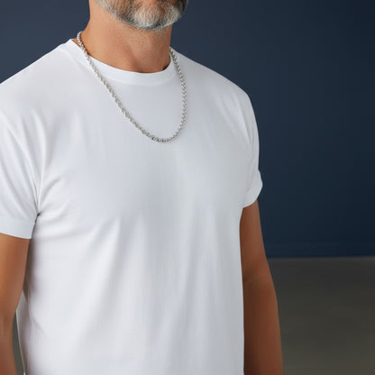 925 Ayar Gümüş Doch Halka Model Erkek Zincir