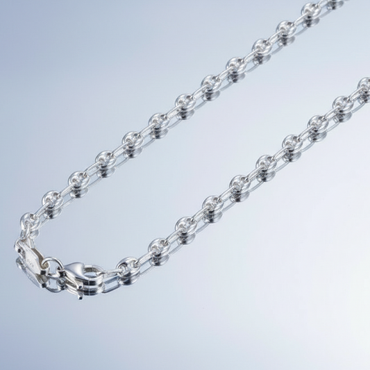 925 Sterling Silver Sailor Model Men's Chain