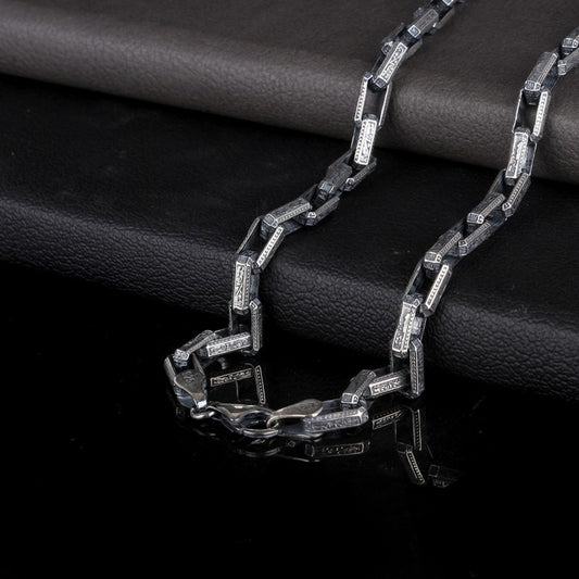 Herren-Seilkette aus 925er-Sterlingsilber, oxidiert