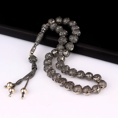 Tuğra Model 925 Ayar Gümüş Tesbih