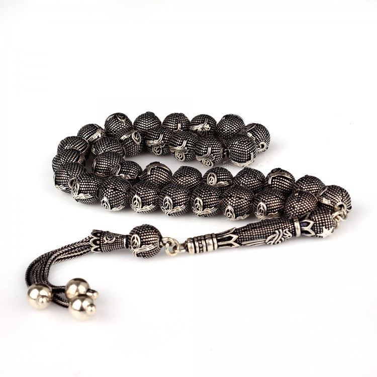 Tuğra Model 925 Ayar Gümüş Tesbih