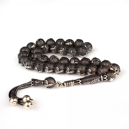 Tuğra Model 925 Ayar Gümüş Tesbih