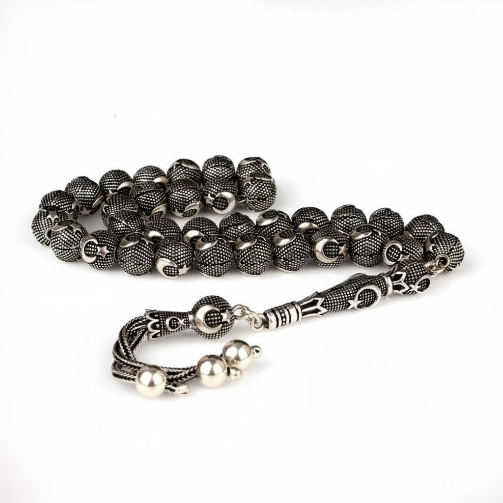 Ayyıldız Model 925 Ayar Gümüş Tesbih