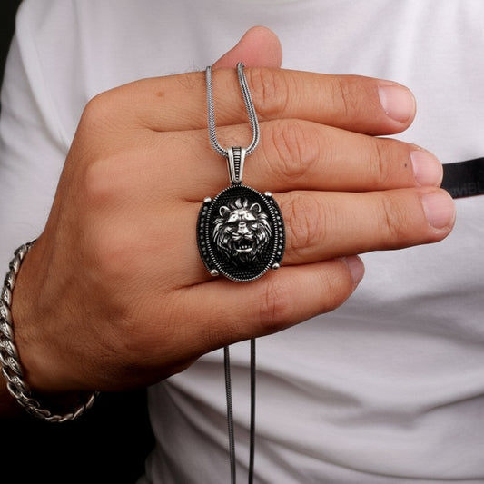 925 Ayar Gümüş Aslan Kolye