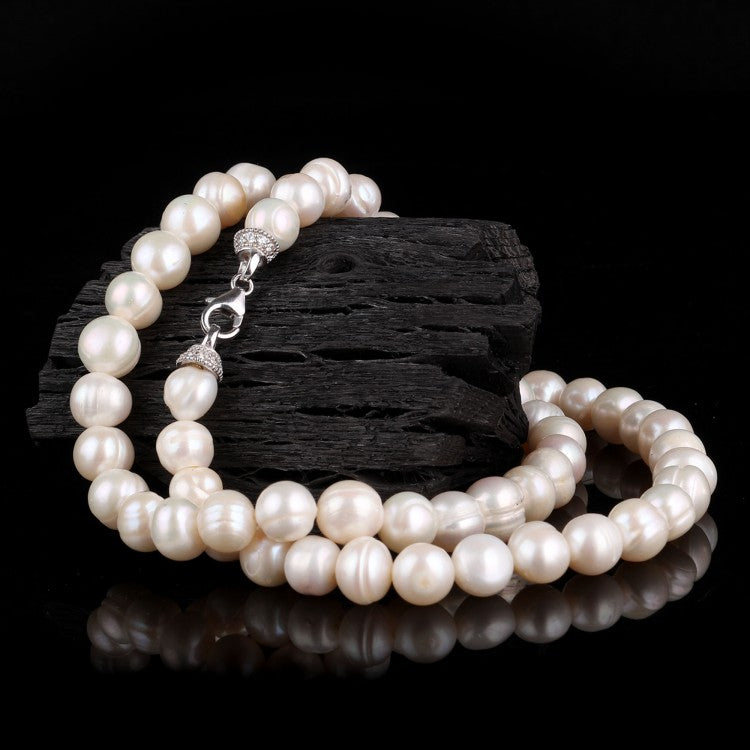 925 Ayar Gümüş Klipsli Orijinal Kültür İncisi Kolye – 50 cm