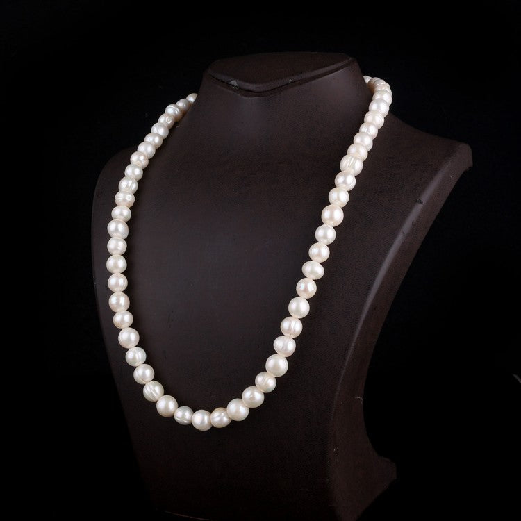 925 Ayar Gümüş Klipsli Orijinal Kültür İncisi Kolye – 50 cm