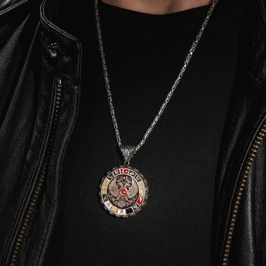 16 Türk Devleti Gümüş Kolye